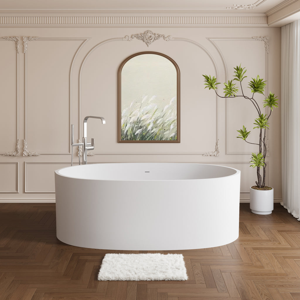 Luxury 65" Matte White Bathtub