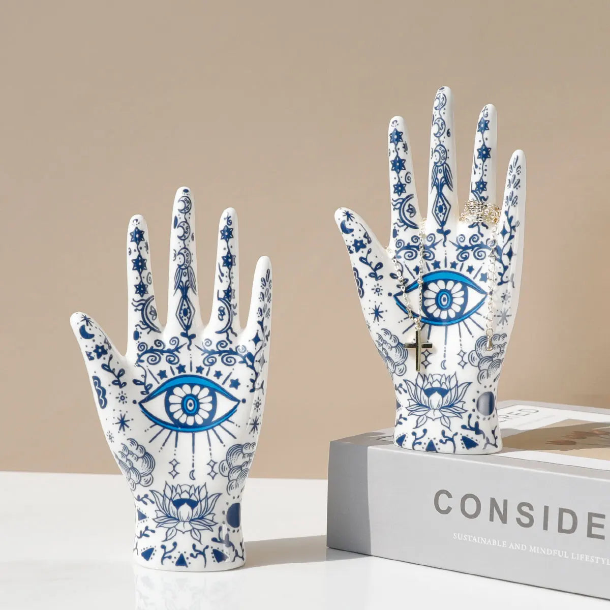 All-Seeing Eye Hand™ Ceramic Jewelry Stand