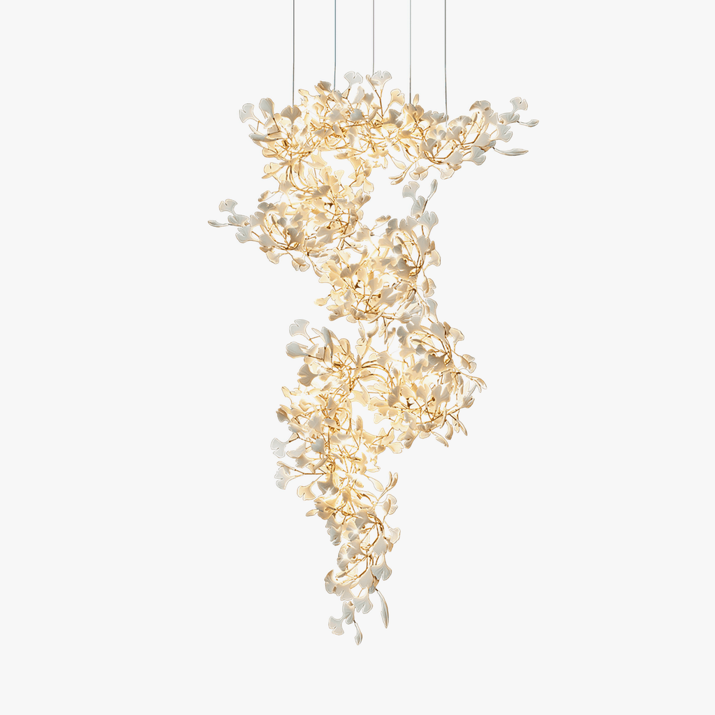 Large Ginkgo Leaf Chandelier