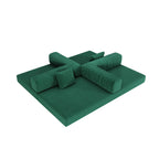 78.8" Modular Sectional Sofa, Convertible Pudding Block Sofa Bed for Living Room