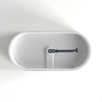 63 inch freestanding solid surface soaking bathtub for bathroom