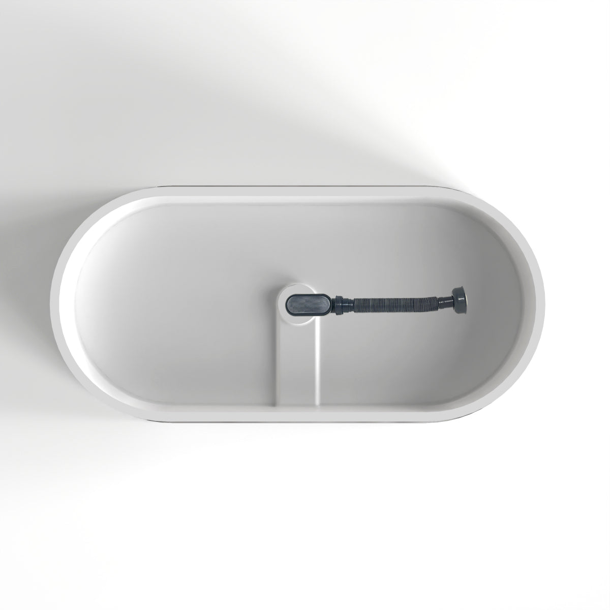 63 inch freestanding solid surface soaking bathtub for bathroom