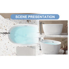 47-inch Sleek Oval Acrylic Tub