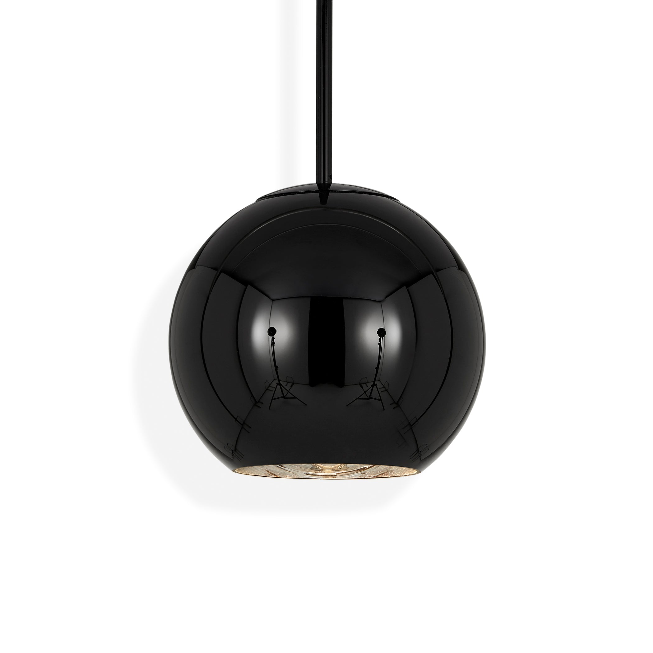 Black / Small: 9.8 in diameter Copper Round Pendant Light - OPEN BOX
