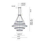 Circular Five Ring Pendant Light