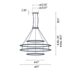 Circular Four Ring Pendant Light