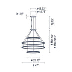 Circular Four Ring Pendant Light