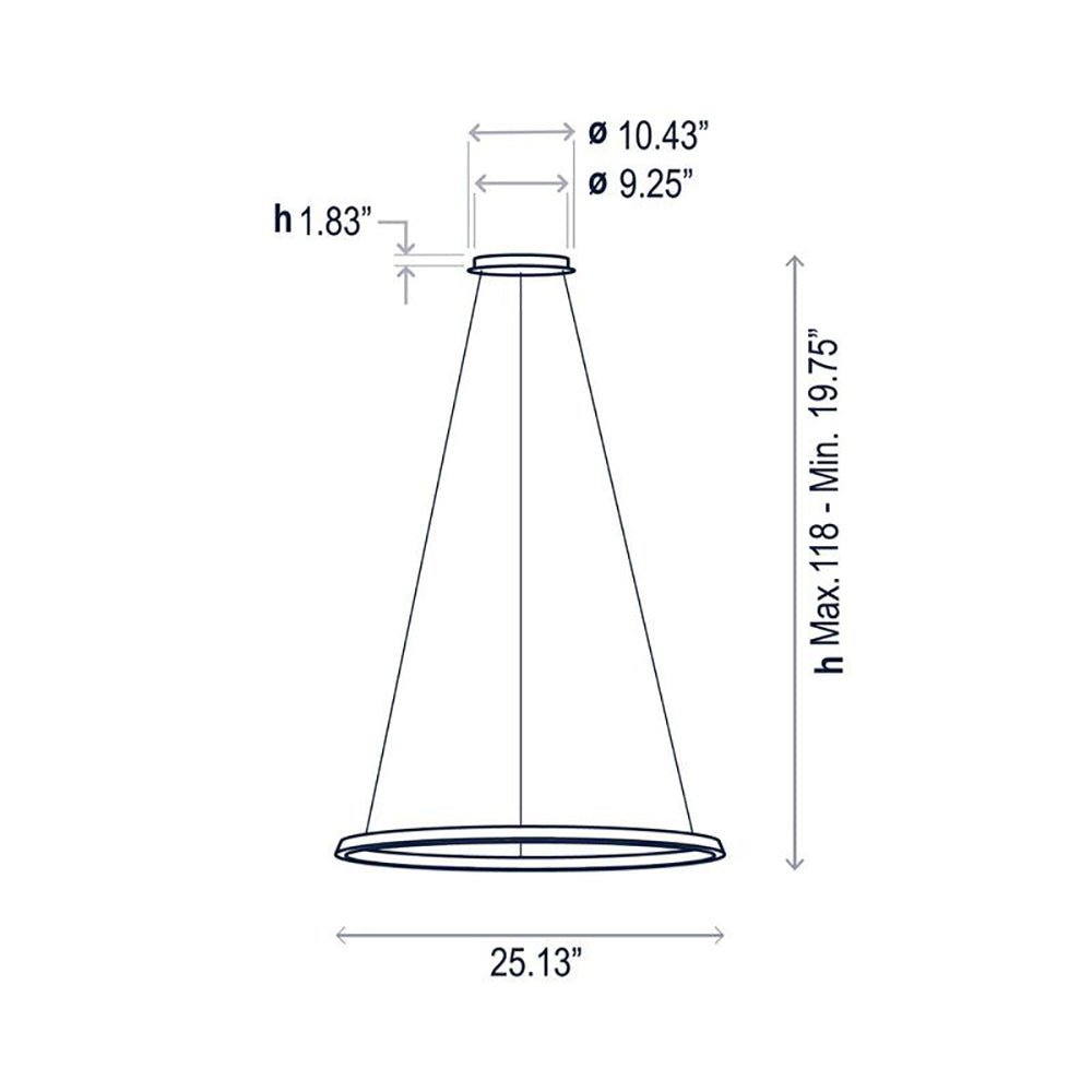 Circular One Ring Pendant Light
