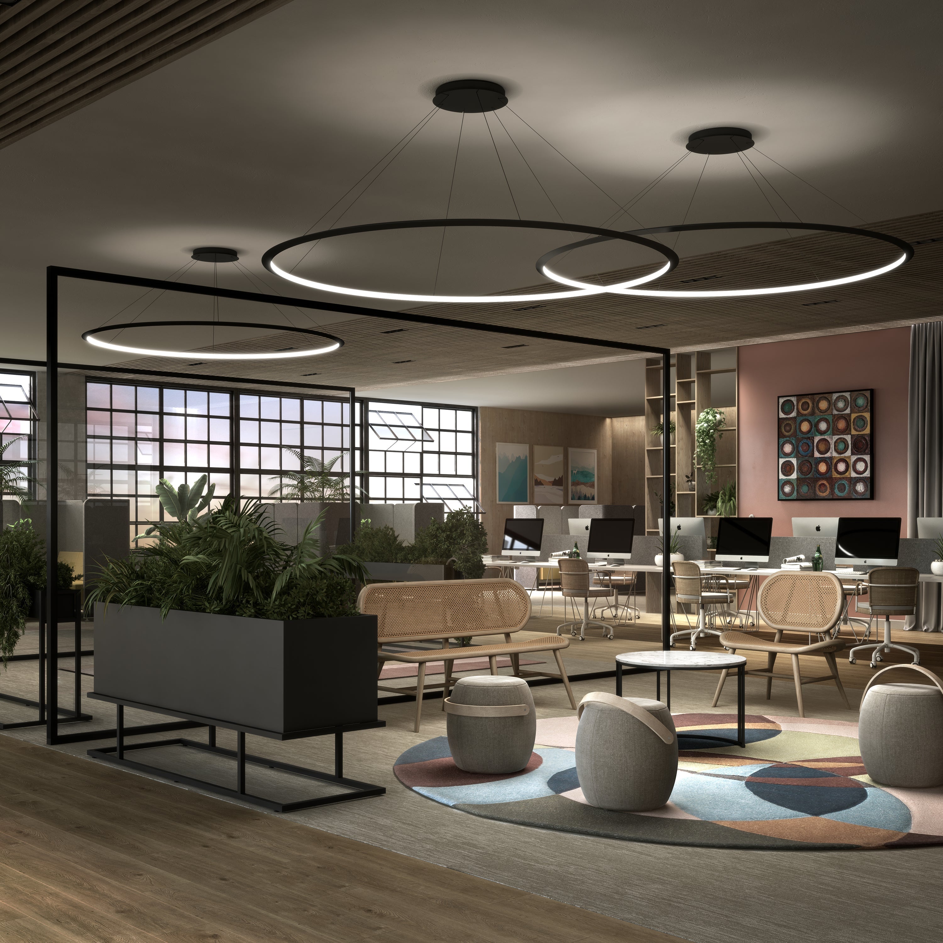 Circular One Ring Pendant Light