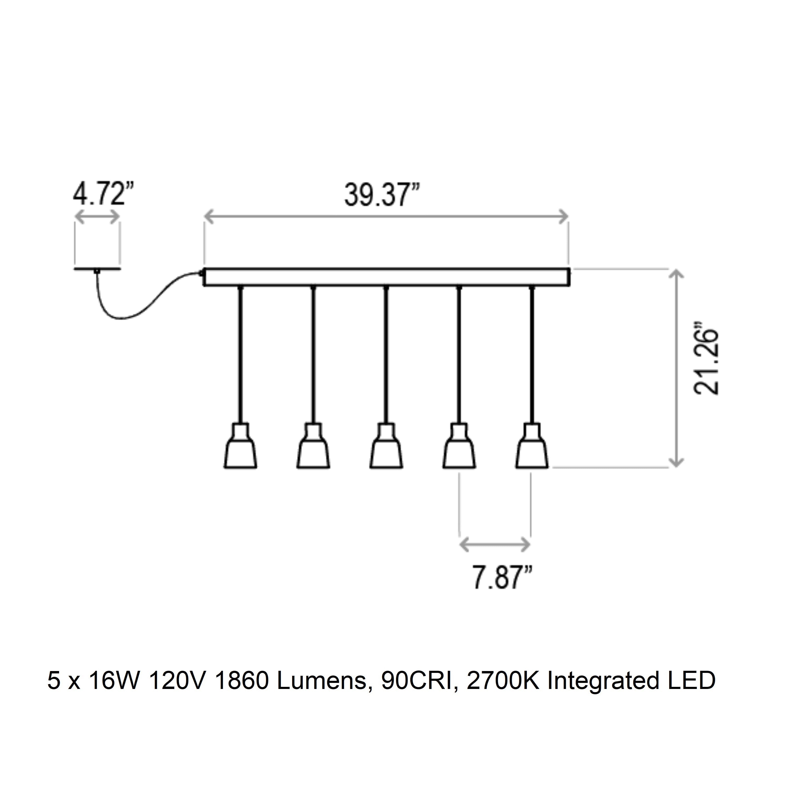 Drip Linear LED Semi Flush Mount