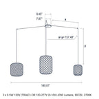 Nans LED Multi-Light Pendant Light