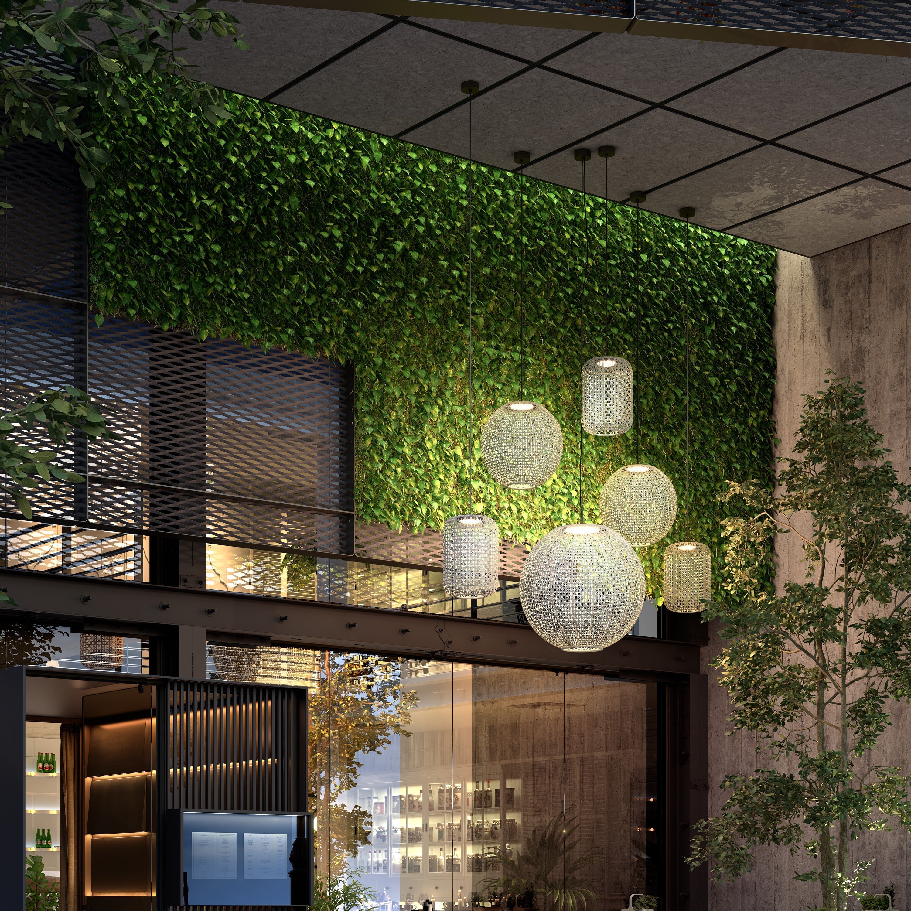 Nans Sphere Outdoor LED Pendant Light