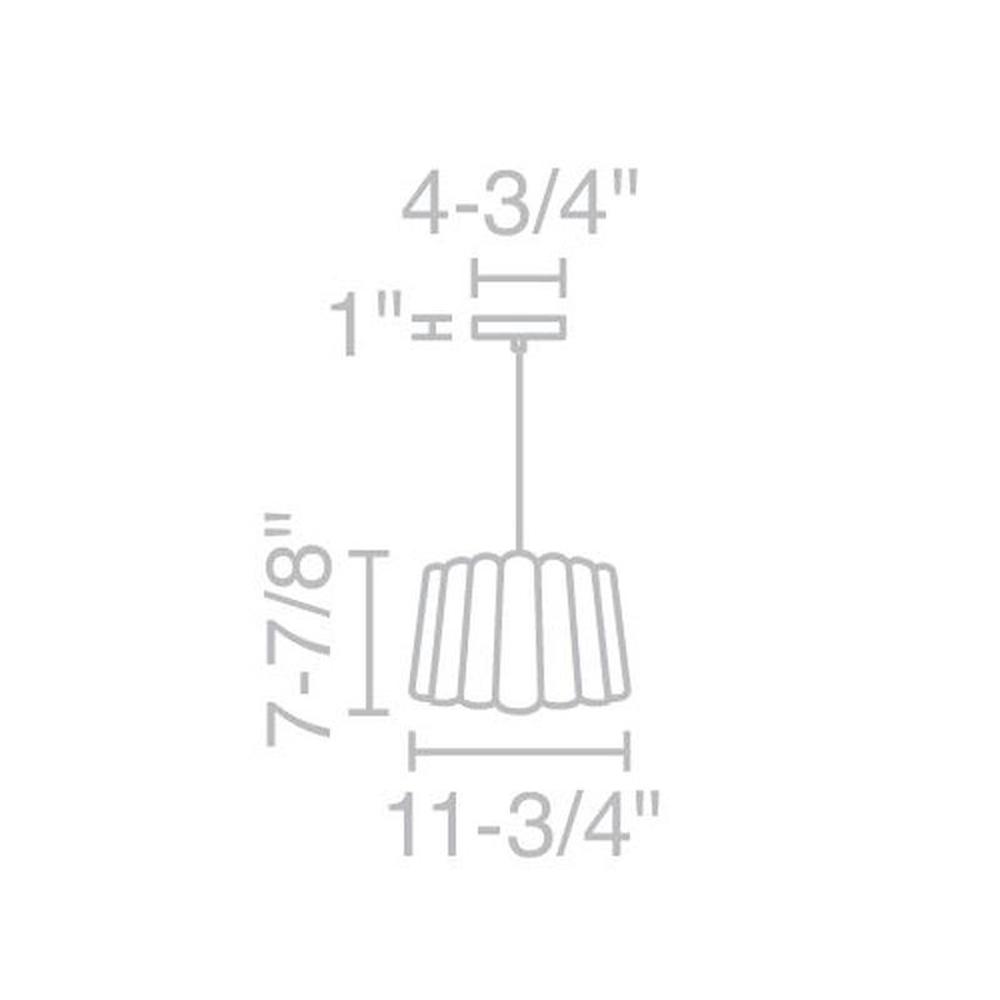 Blue / Medium: 12.6 in width Renata Pendant Light OPEN BOX