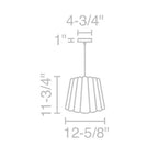 Blue / Medium: 12.6 in width Renata Pendant Light OPEN BOX