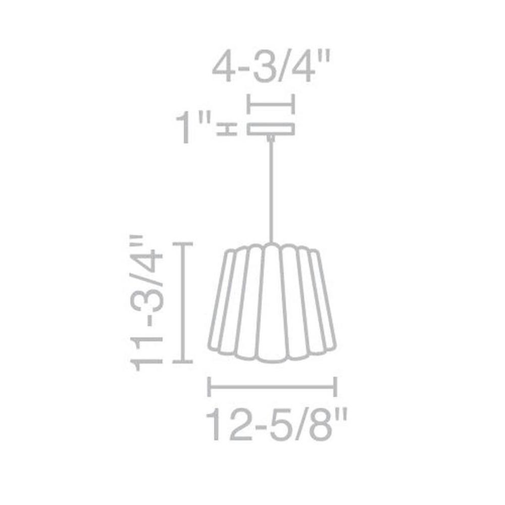 Blue / Medium: 12.6 in width Renata Pendant Light OPEN BOX