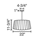 Blue / Medium: 12.6 in width Renata Pendant Light OPEN BOX