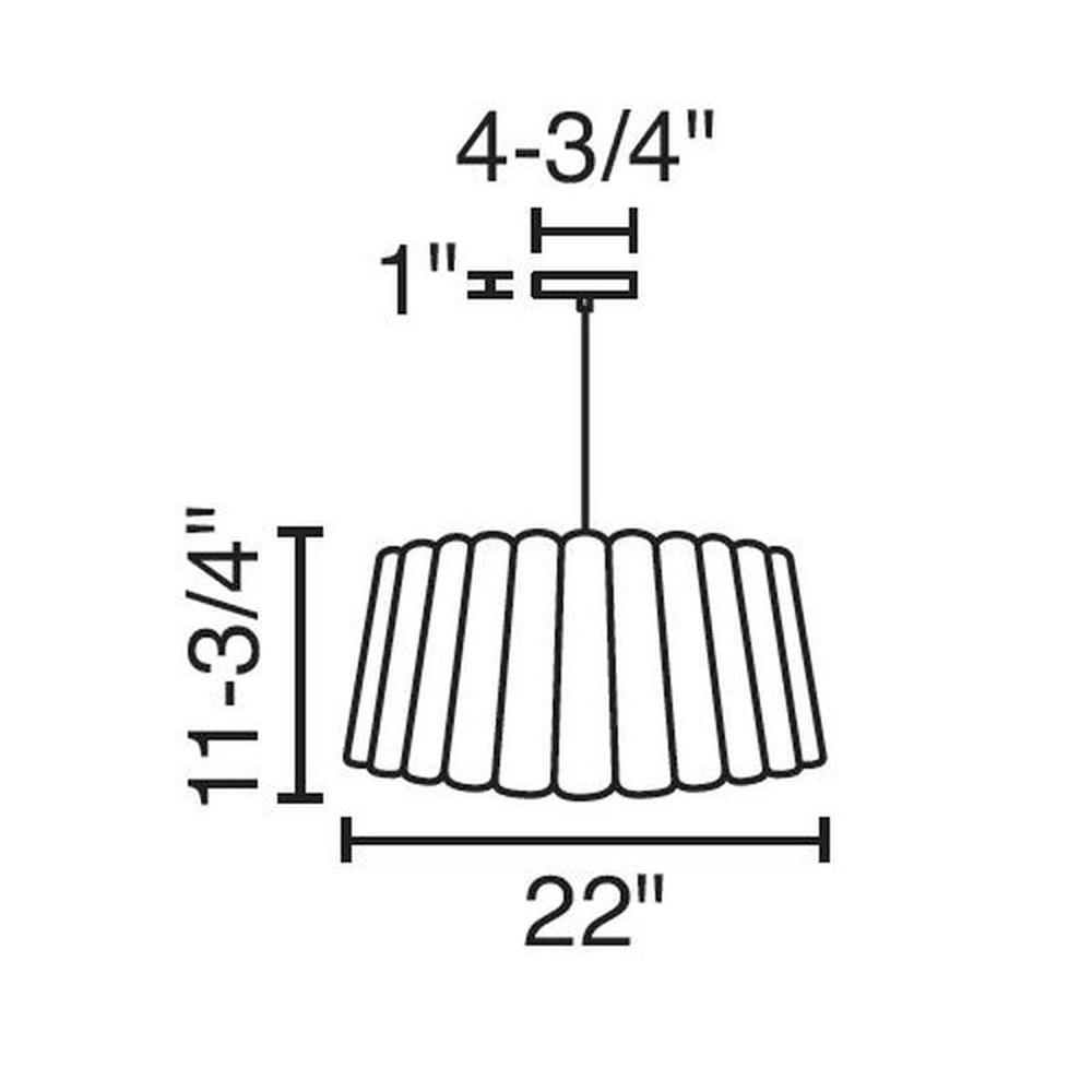Blue / Medium: 12.6 in width Renata Pendant Light OPEN BOX