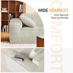 118-inch modular sofa can be converted into an oversized sofa bed Free conversion sofa set flexible configuration, soft corduroy cloud velvet fabric