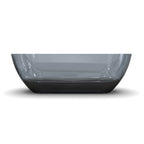 69 Inch Oval Freestanding Soaking Tub | Translucent Grey Blue Resin Stone| Deep Bath
