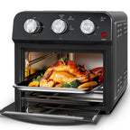12.5 Quart 1500W Air Fryer Convection Toaster Oven 7-in-1 Stainless Steel Black