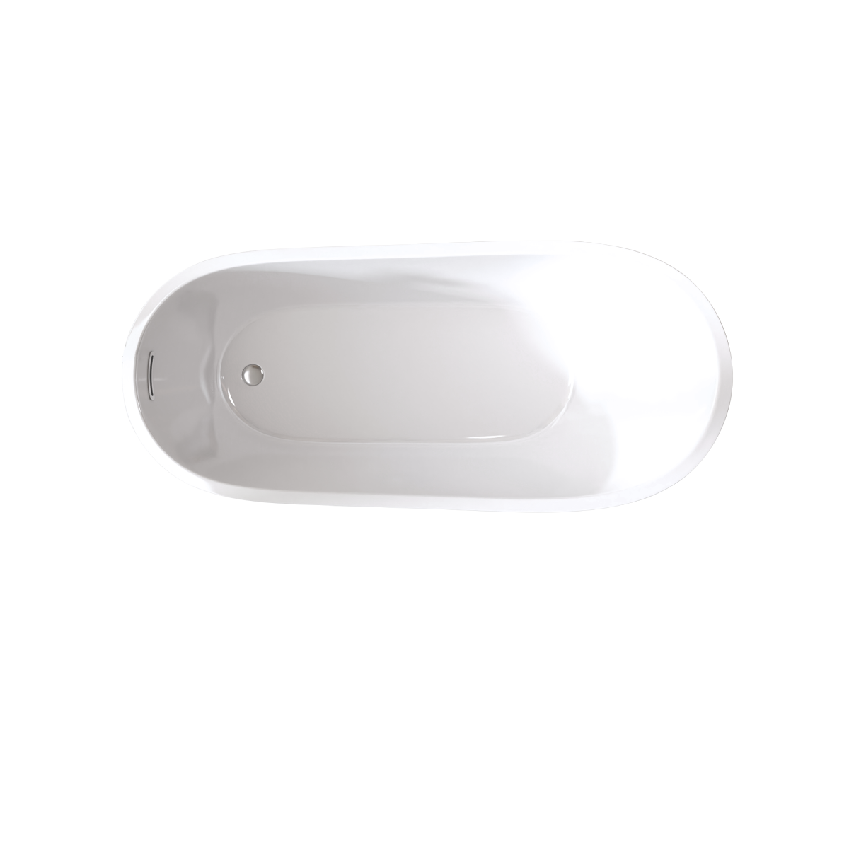 67"Special-shaped Freestanding Slipper Bathtub: Gloss White Finish, Chrome Overflow & Pop-Up Drain, cUPC Certified