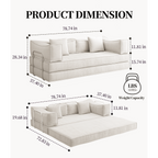 78.8inch  Modular sofa, convertible pudding block sofa, floor-standing sofa bed with armrests and comfortable sofa bed, compression sofa for living