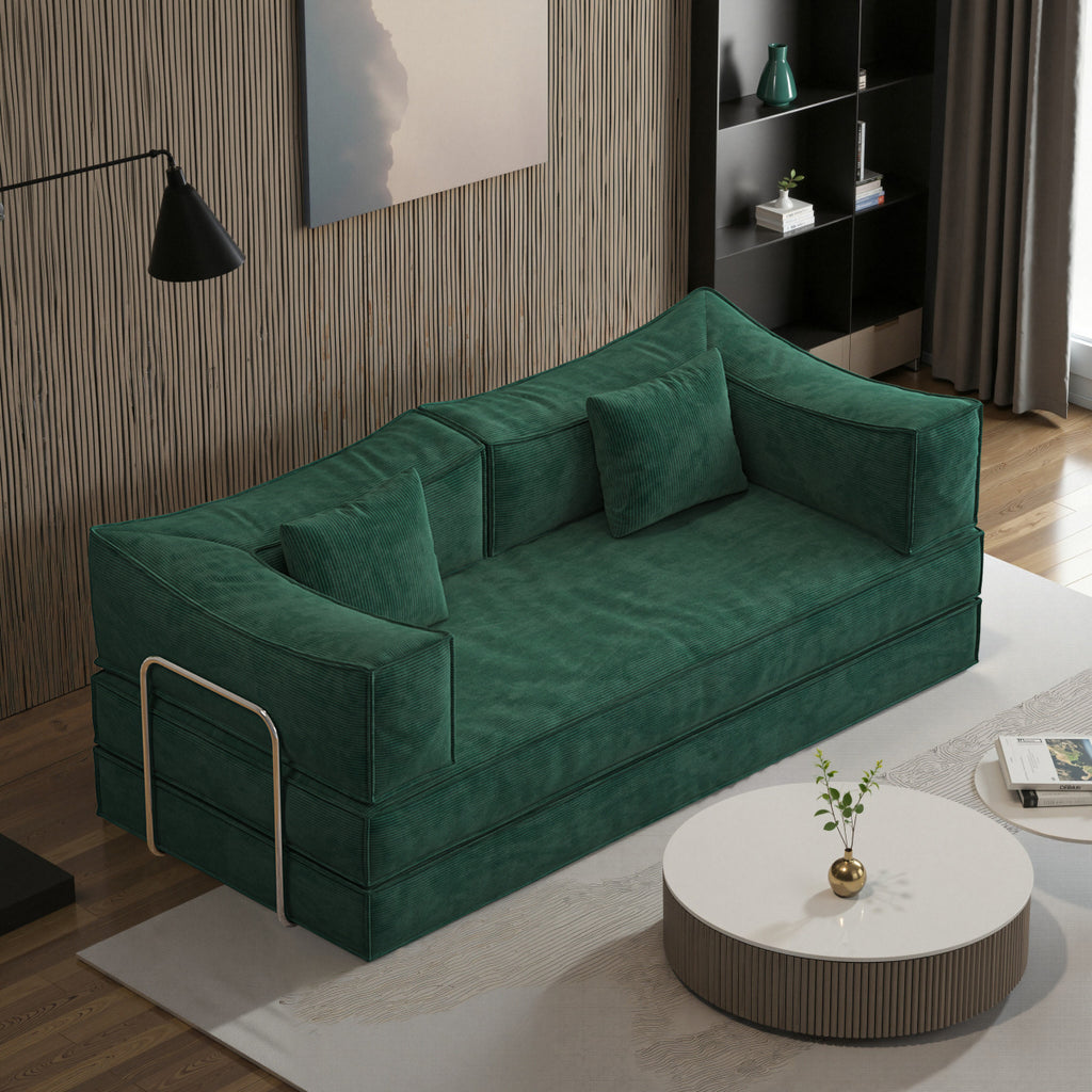 78.8 inch  Modular sofa, convertible pudding block sofa, floor-standing sofa bed with armrests and comfortable sofa bed, compression sofa for living