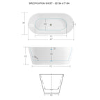 Luxury Modern 67'' Soaking Bathtub