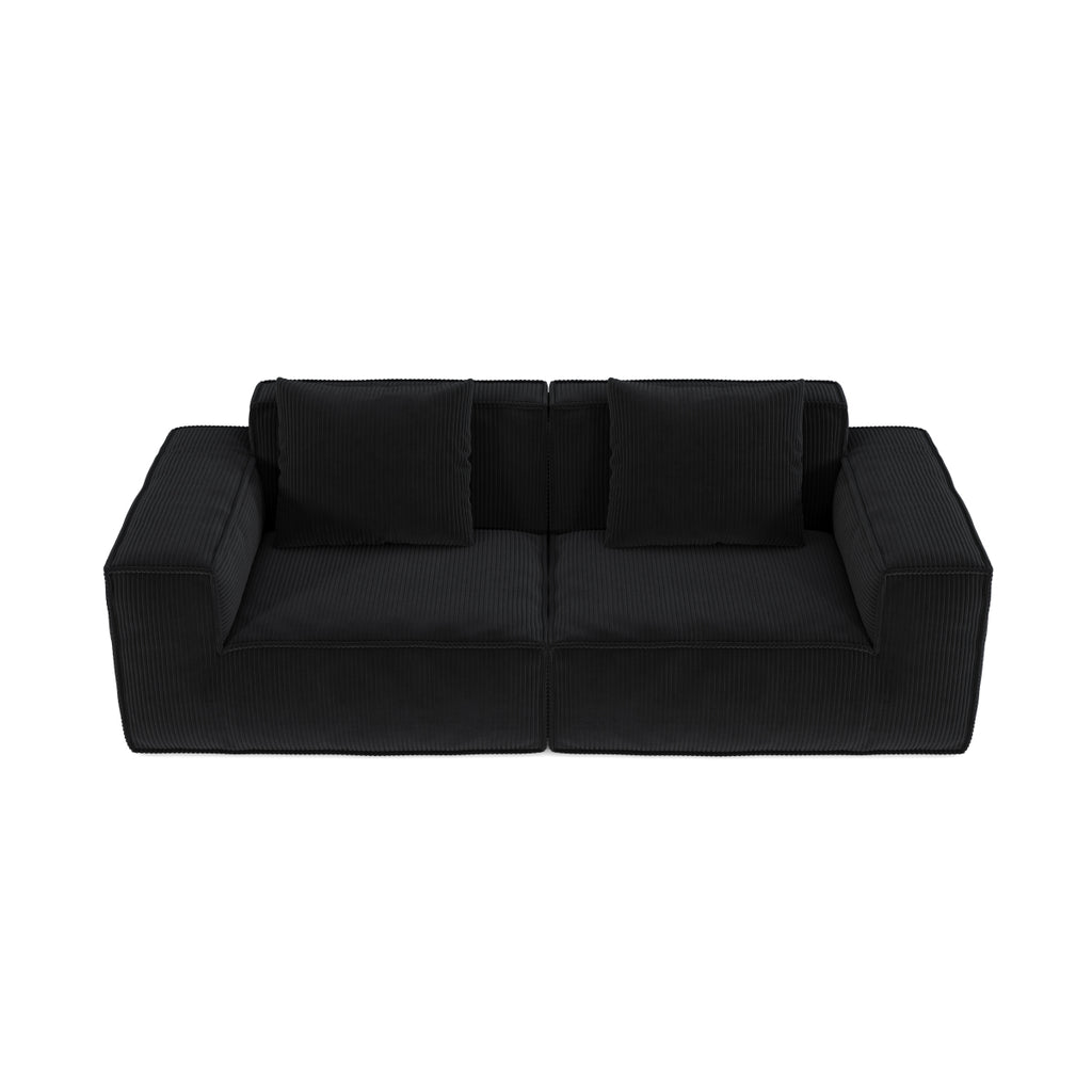modular sofa can be converted into an oversized sofa bed Free conversion sofa set flexible configuration, soft corduroy cloud velvet fabric two person