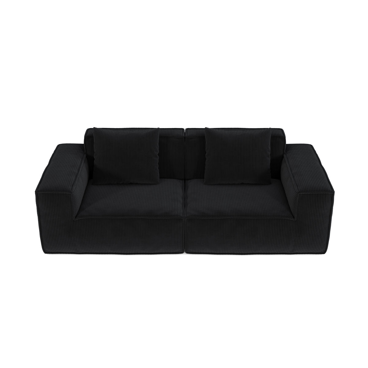 modular sofa can be converted into an oversized sofa bed Free conversion sofa set flexible configuration, soft corduroy cloud velvet fabric two person