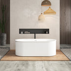 Gloss White Fluted Freestanding Bathtub