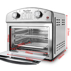12.5 Quart 7-in-1 Stainless Steel Convection Toaster Oven 1500W 5 Pre-Set Menus Silver