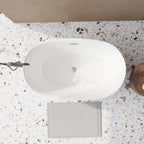 47-inch Sleek Oval Acrylic Tub