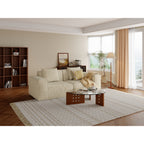 modular sofa can be converted into an oversized sofa bed Free conversion sofa set flexible configuration, soft corduroy cloud velvet fabric two person