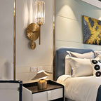 Clear Fluted Crystal Metal Wall Sconce