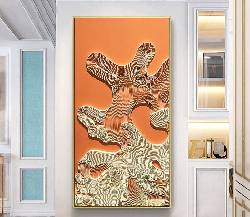 Convoluted Canvas Painting