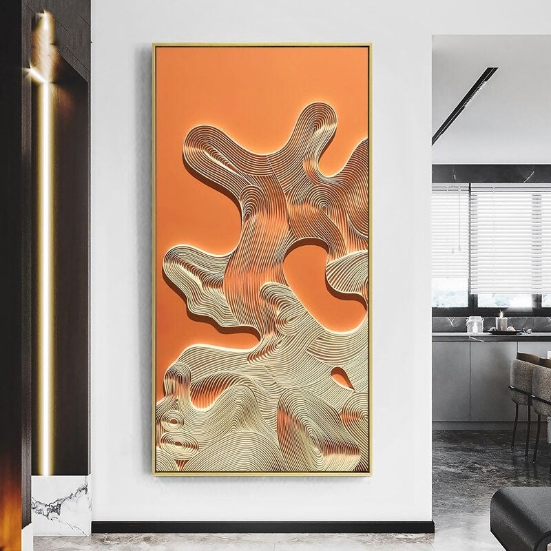 Convoluted Canvas Painting