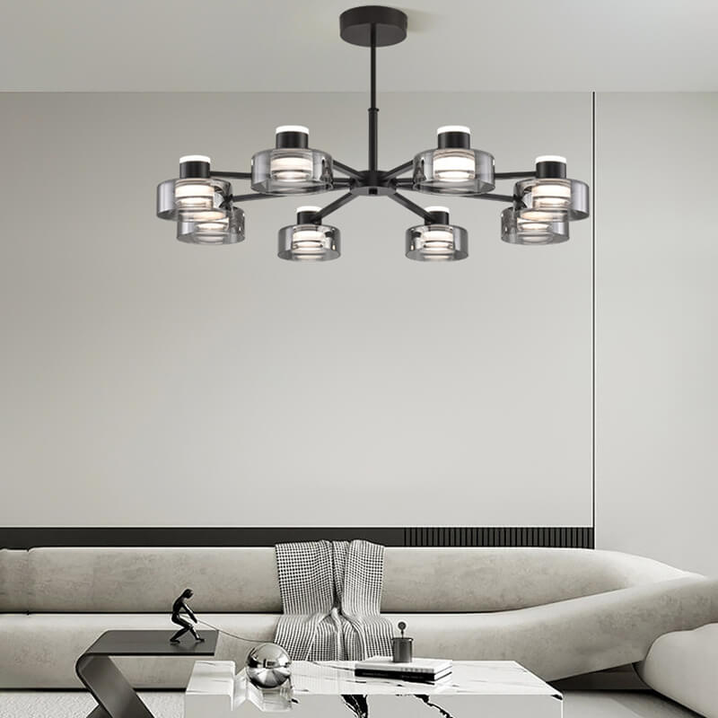 Crystal Bud Copper Chandelier for Living Room