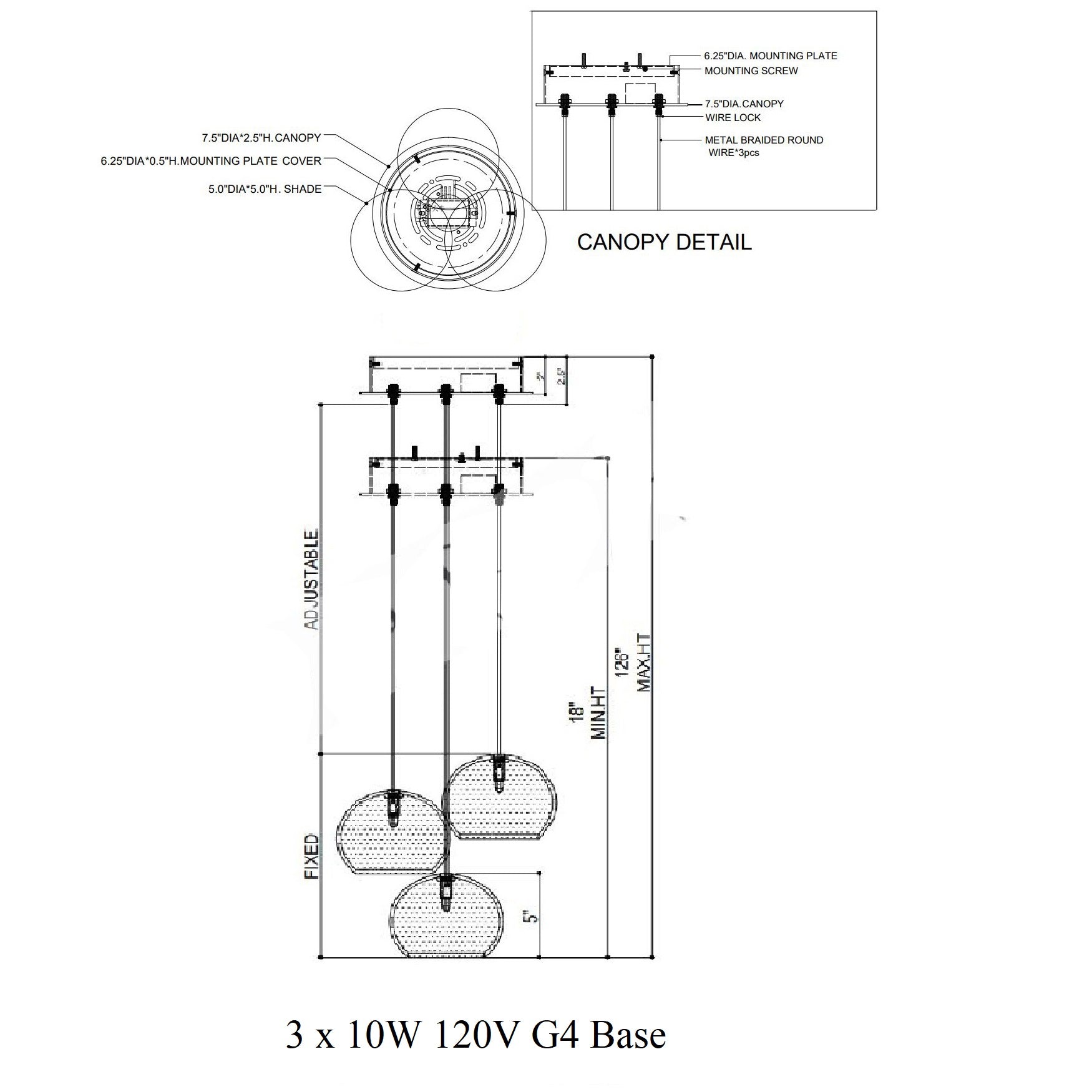 Lazio Multi-Drop Pendant Light