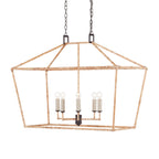 Denison Rattan Rectangular Lantern