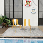 Holiday 4-Pack Modern Striped Chairs