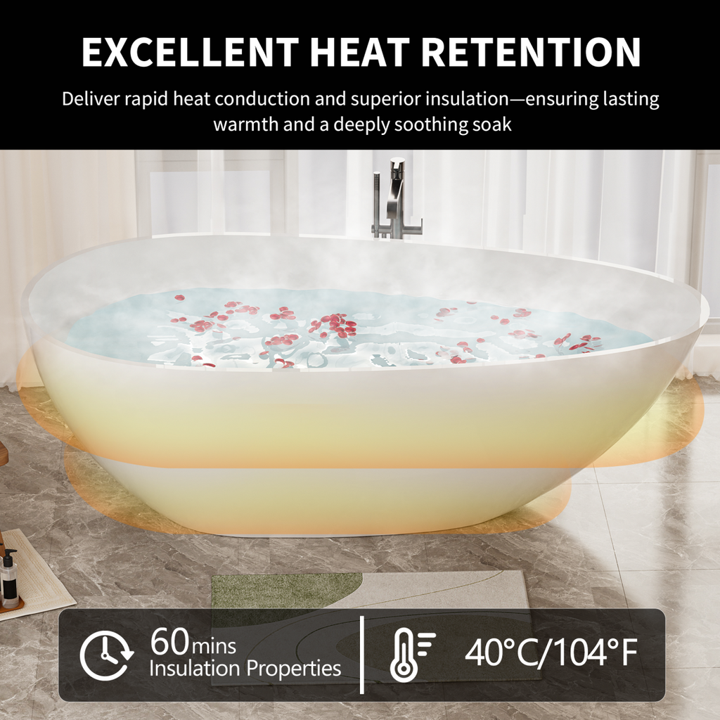 Luxury Stone Resin Soaking Tub