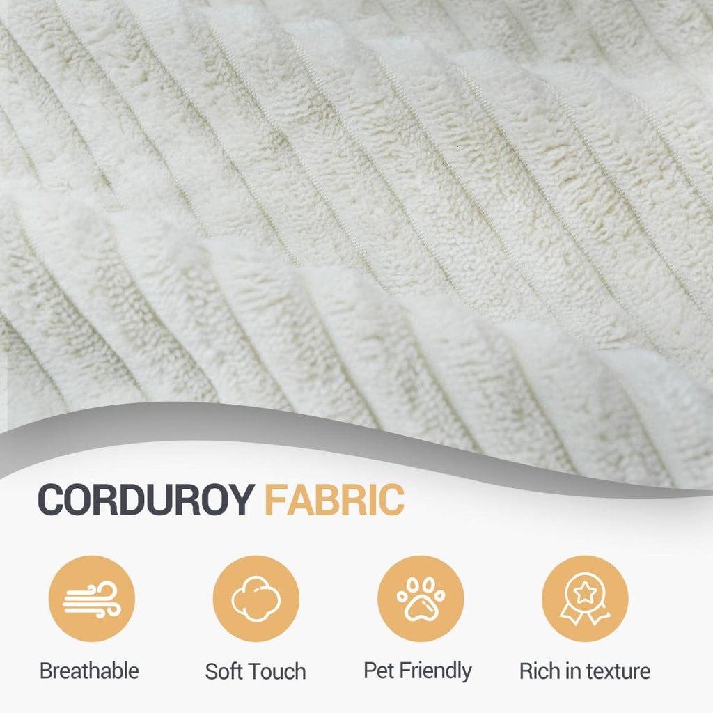 118-inch modular sofa can be converted into an oversized sofa bed Free conversion sofa set flexible configuration, soft corduroy cloud velvet fabric