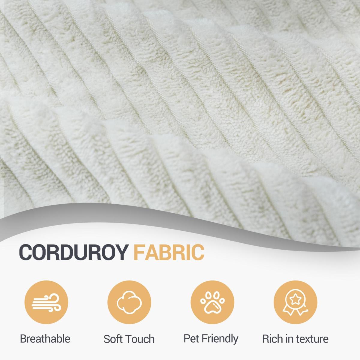 118-inch modular sofa can be converted into an oversized sofa bed Free conversion sofa set flexible configuration, soft corduroy cloud velvet fabric