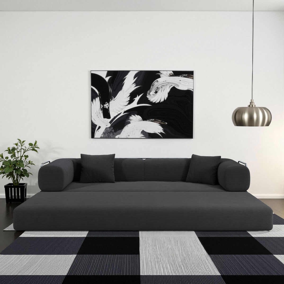 78.8" Modular Sofa, Comfortable Floor Sofa for Living Room