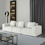 118-inch modular sofa can be converted into an oversized sofa bed  Free conversion sofa set flexible configuration, soft corduroy cloud velvet fabric