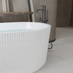 59" Glossy Acrylic Freestanding Tub