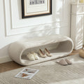 52.17" Wide Chenille Upholstered Bench in Wheat