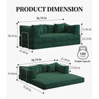 78.8 inch  Modular sofa, convertible pudding block sofa, floor-standing sofa bed with armrests and comfortable sofa bed, compression sofa for living