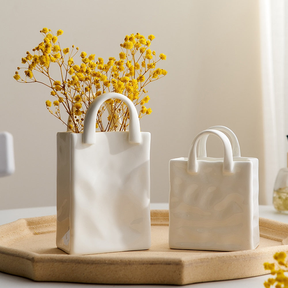 Ceramic Bag Shaped Vase